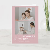 Happy Mothers Day | Eenvoudig Modern Script Twee f Kaart (Voorkant)