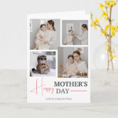 Happy Mothers Day Eenvoudig Modern Script Vier Fot Kaart (Gele Bloem)