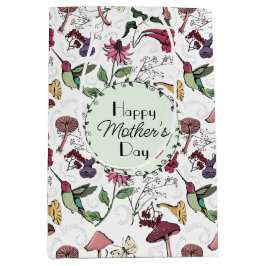 Happy Mothers Day Enchanted Garden kolibrie Medium Cadeauzakje