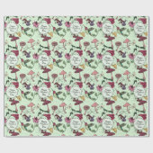 Happy Mothers Day Enchanted Spring Garden Groen Cadeaupapier (Vlak)