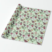 Happy Mothers Day Enchanted Spring Garden Groen Cadeaupapier (Uitgerold)