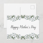Happy Mothers Day Eucalyptus Greenery Floral Briefkaart (Voorkant / Achterkant)