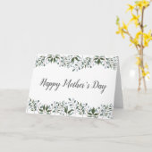 Happy Mothers Day Eucalyptus Greenery Floral Kaart (Gele Bloem)