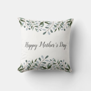 Happy Mothers Day Eucalyptus Greenery Floral Kussen