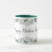 Happy Mothers Day Eucalyptus Greenery Floral Mok (Midden)