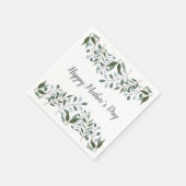 Happy Mothers Day Eucalyptus Greenery Floral Servet (Hoek)