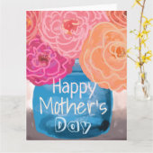 Happy Mothers Day Floral bouqet Kaart (Gele Bloem)