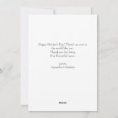 Happy Mothers Day | Floral Elegant Script 4 Foto Feestdagenkaart (Achterkant)