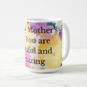 Happy Mothers Day Floral Koffiemok (Voorkant rechts)