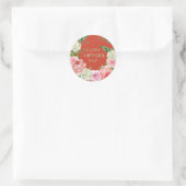 Happy Mothers Day Floral Ronde Sticker (Tas)