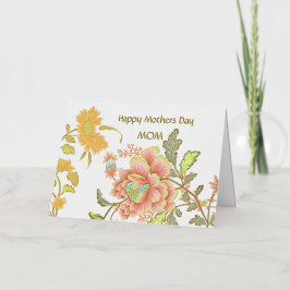 Happy Mothers Day Florals Persoonlijke Folie Folie Feestdagenkaart