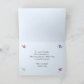 Happy Mothers Day for Daughter Spring Flowers Kaart (Binnen)