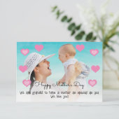 Happy Mothers Day Foto Kaart (Staand voorkant)