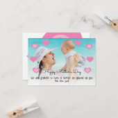 Happy Mothers Day Foto Kaart (Voorkant / Achterkant in situ)