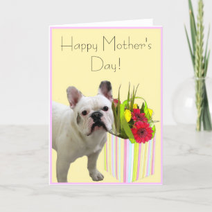 Happy Mother's Day French Bulldog greeting card Kaart