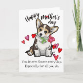 Happy Mother's Day from your Corgi Dog Card Kaart (Voorkant)