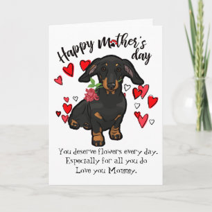Happy Mother's Day from your Dachshund Dog Card Kaart