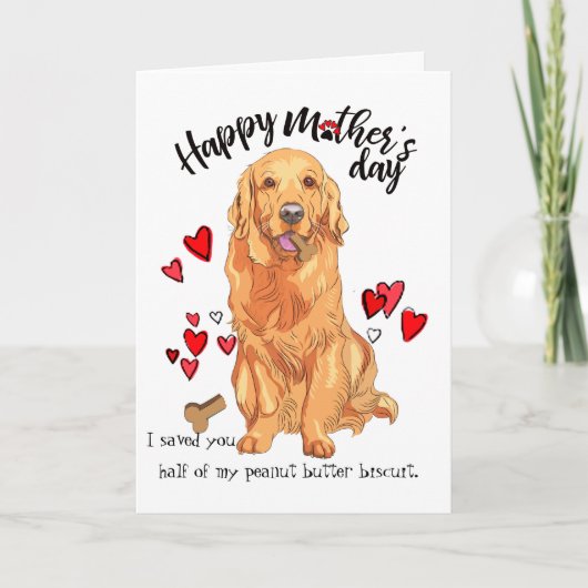 Happy Mother's Day from your Golden Retriever Kaart (Voorkant)