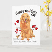 Happy Mother's Day from your Golden Retriever Kaart (Gele Bloem)