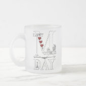 Happy Mothers Day Frosted Glass Mok (Links)