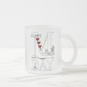 Happy Mothers Day Frosted Glass Mok