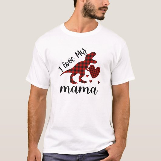 Happy Mothers Day Funny Trex Valentijnsdag Boys G T-shirt (Voorkant)
