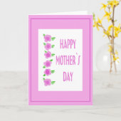 Happy Mothers Day-gedicht en bloemen Kaart (Gele Bloem)