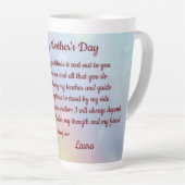 Happy Mother's Day Gedicht gepersonaliseerd Latte Mok (Rechterhoek)