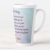 Happy Mother's Day Gedicht gepersonaliseerd Latte Mok (Rechts)