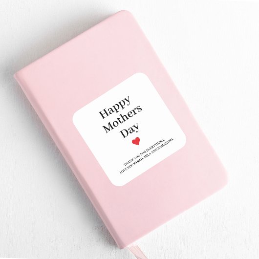Happy Mothers Day gepersonaliseerd Vierkante Sticker
