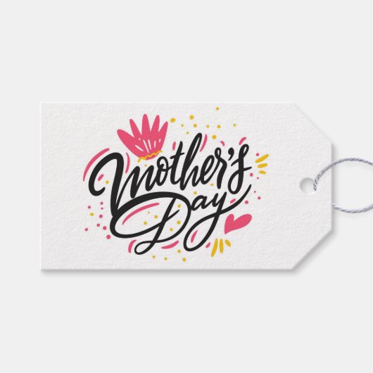 Happy Mothers Day Gift Labels Cadeaulabel (Voorkant (Horizontaal))