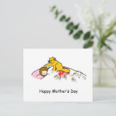 Happy Mothers Day Ginger Cat Humor Briefkaart (Staand voorkant)