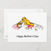 Happy Mothers Day Ginger Cat Humor Briefkaart (Voorkant / Achterkant)
