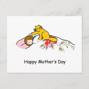Happy Mothers Day Ginger Cat Humor Briefkaart