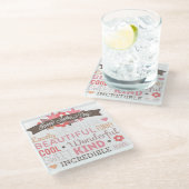 Happy Mothers Day Glazen Onderzetter (Schuin)