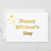 Happy mothers day. Gold simple script calligraphy  (Voorkant)