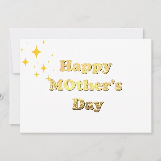 Happy mothers day. Gold simple script calligraphy (Voorkant)