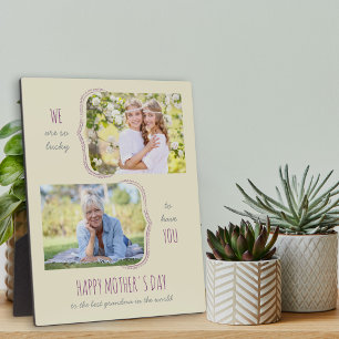 Happy Mothers Day Grandma Curly Bracket 2 Foto Fotoplaat