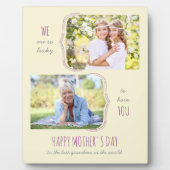 Happy Mothers Day Grandma Curly Bracket 2 Foto Fotoplaat (Voorkant)
