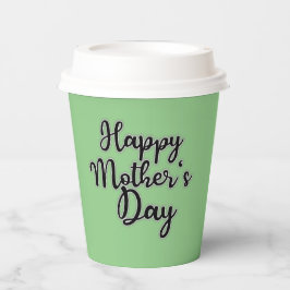 Happy Mothers Day Green Papieren Bekers