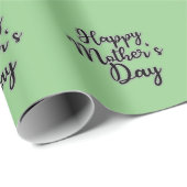 Happy Mothers Day Green Wrapping Paper Cadeaupapier (Rol Hoek)