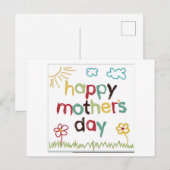 Happy Mother's Day Greeting Card Briefkaart (Voorkant / Achterkant)