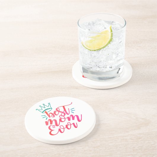 Happy Mothers Day , Hapy Moederdag 12 mei Zandsteen Onderzetter (Zijkant)