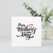Happy Mothers Day Heart Holiday Kaart (Staand voorkant)