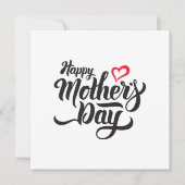 Happy Mothers Day Heart Holiday Kaart (Voorkant)