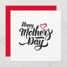 Happy Mothers Day Heart Holiday Kaart