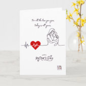 Happy Mother's Day - Heartbeat Kaart (Gele Bloem)