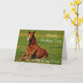 Happy Mothers Day Horse Kaart (Gele Bloem)