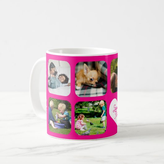 Happy Mothers Day hou van je moeder foto collage r Koffiemok (Voorkant links)