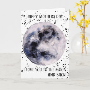 Happy Mothers Day, hou van je naar de maan en teru Kaart